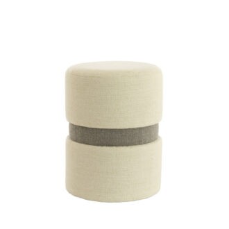 Pouf Ø35x46 cm NOVIRA grey+cream