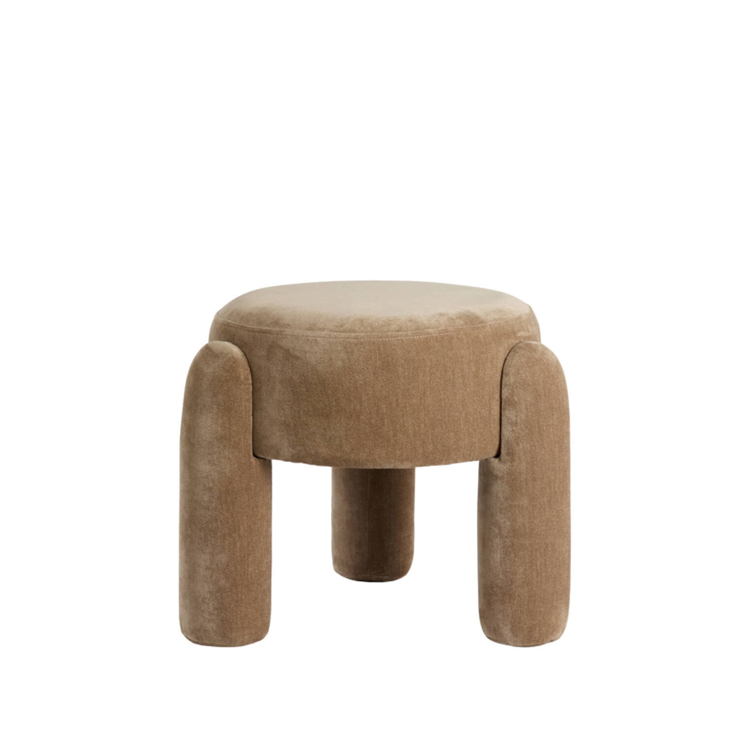 Pouf Ø48x40 cm OZIMI taupe - Afbeelding 6