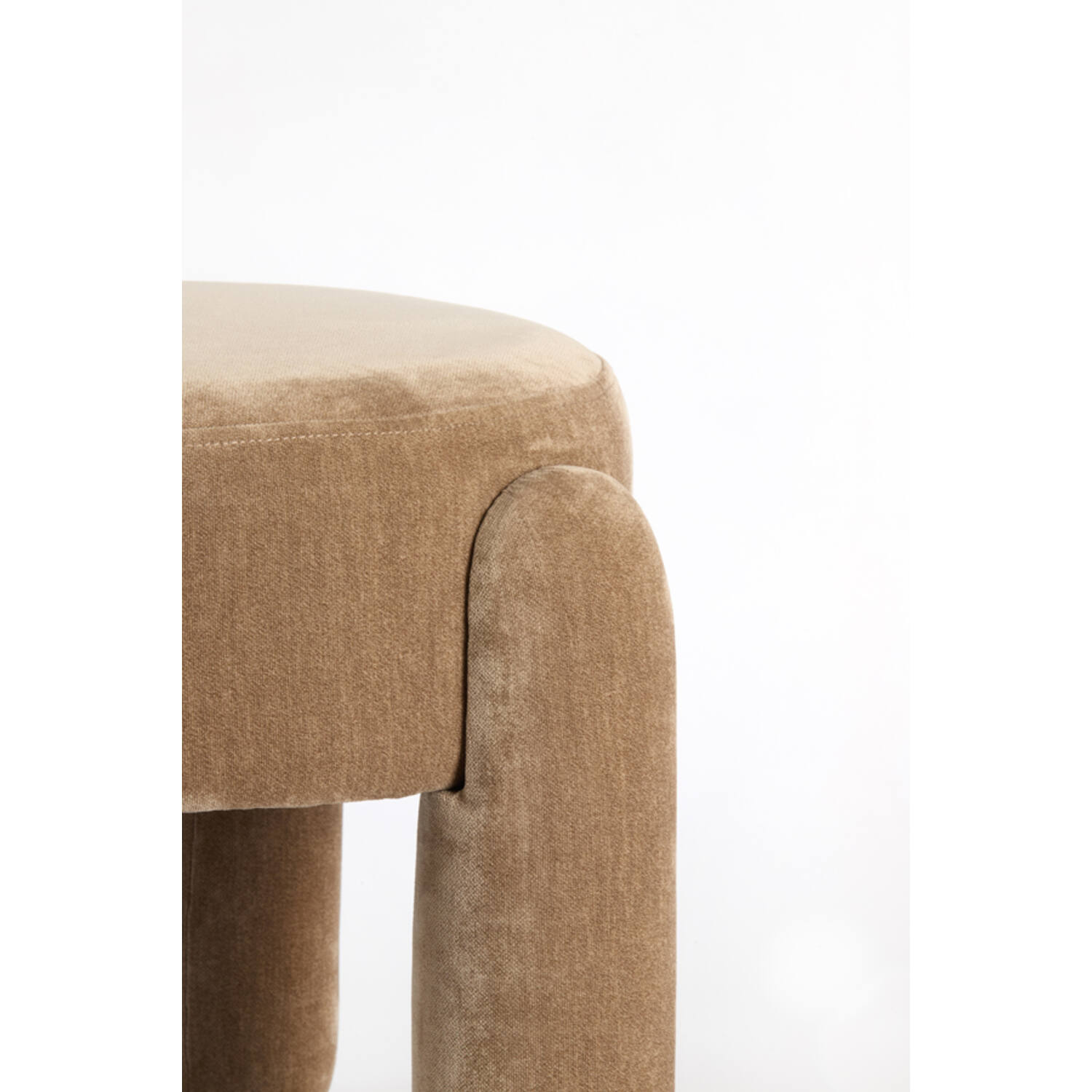 Pouf Ø48x40 cm OZIMI taupe - Afbeelding 7