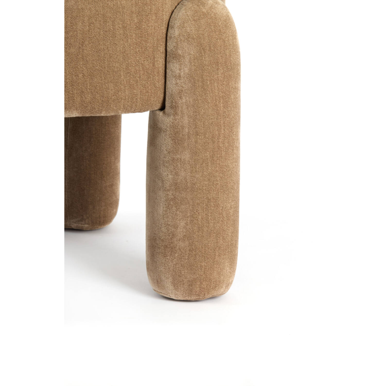 Pouf Ø48x40 cm OZIMI taupe - Afbeelding 4