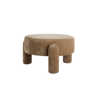Pouf Ø65x35 cm OZIMI taupe