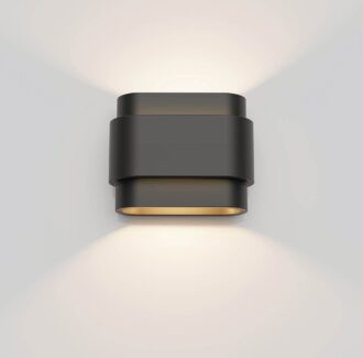 Artdelight Metz wandlamp zwart – 2-lichts G9 gips
