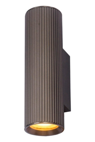 Artdelight Ribella wandlamp bruin – 2-lichts GU10 IP44